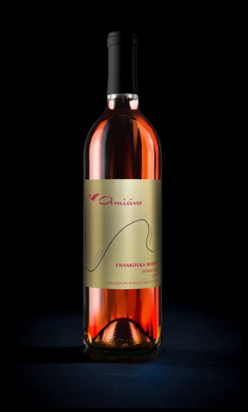 Obrázok jedla Prosecco Amicius ružové polosuché Frankovka modrá sparkling