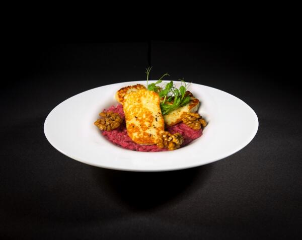 Obrázok jedla Krémové cviklové rizoto s Halloumi