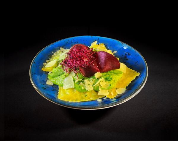 Obrázok jedla Ravioli ricotta e piseli