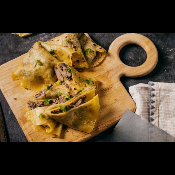 Obrázok jedla Špeciál -Plnené lokše s kačkou a jablkovým chutney