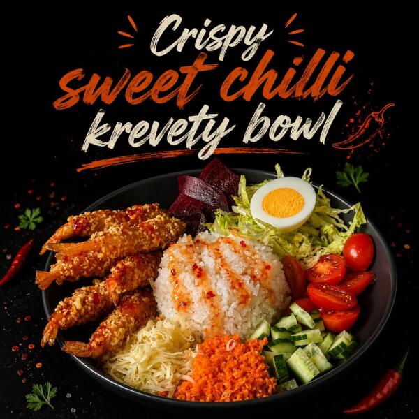 Obrázok jedla Crispy Sweet Chilli Krevety Bowl